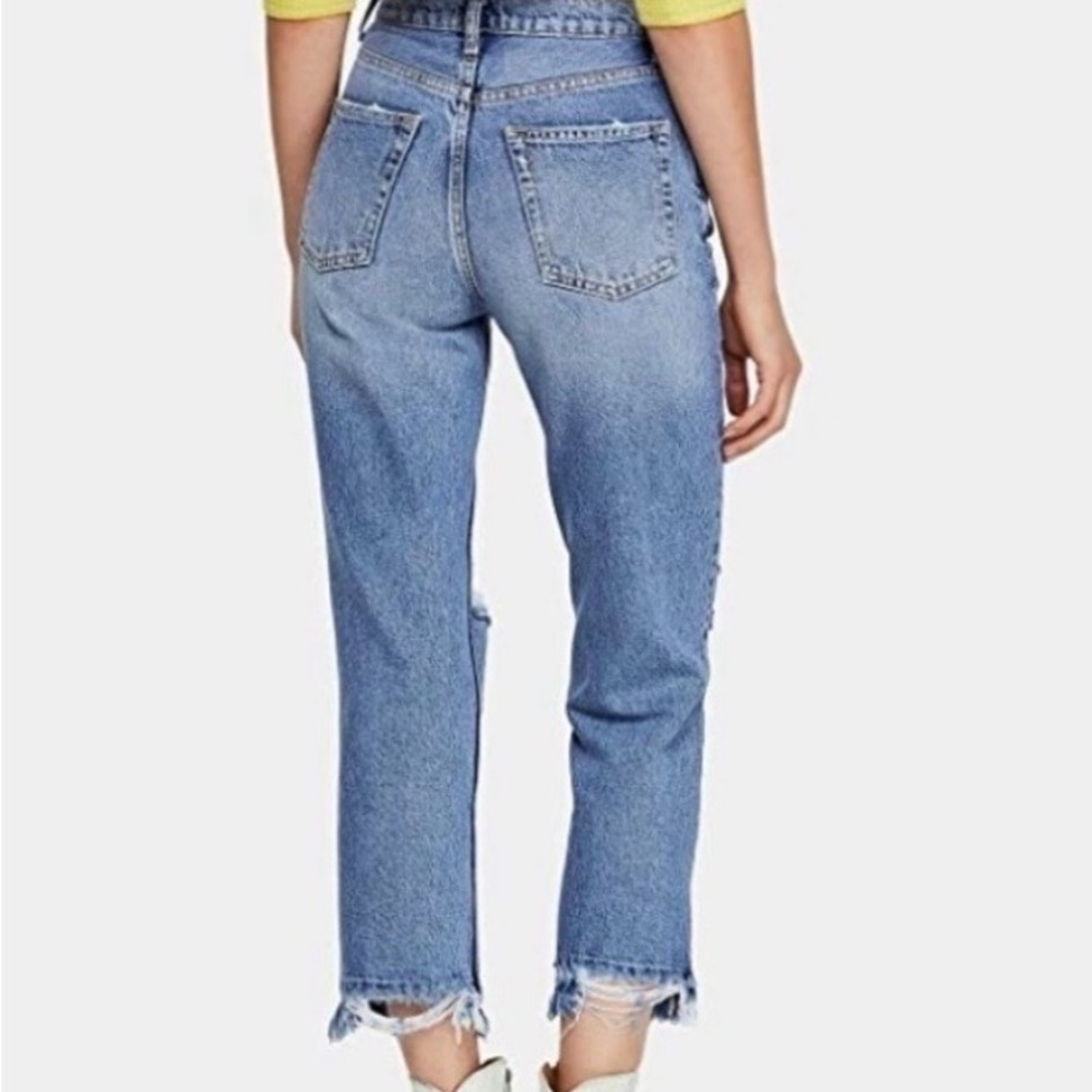 We The Free Lita Light Wash Distressed High Rise Slim Leg Jeans - Picture 2 of 15